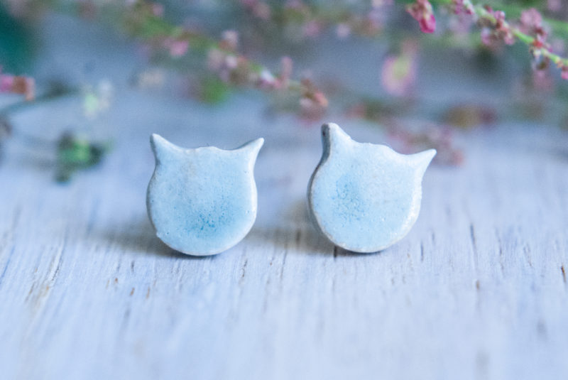 Wkrętki ceramiczne - pistacjowe kotki II